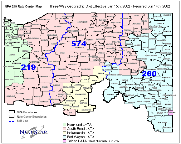 219 Area Code Map Zip Code Map